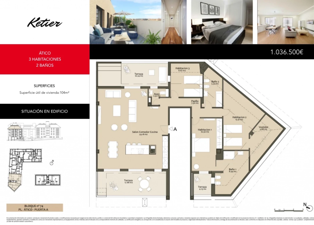 Penagrande Penthouse Madrid Floor Plan Penthouse A