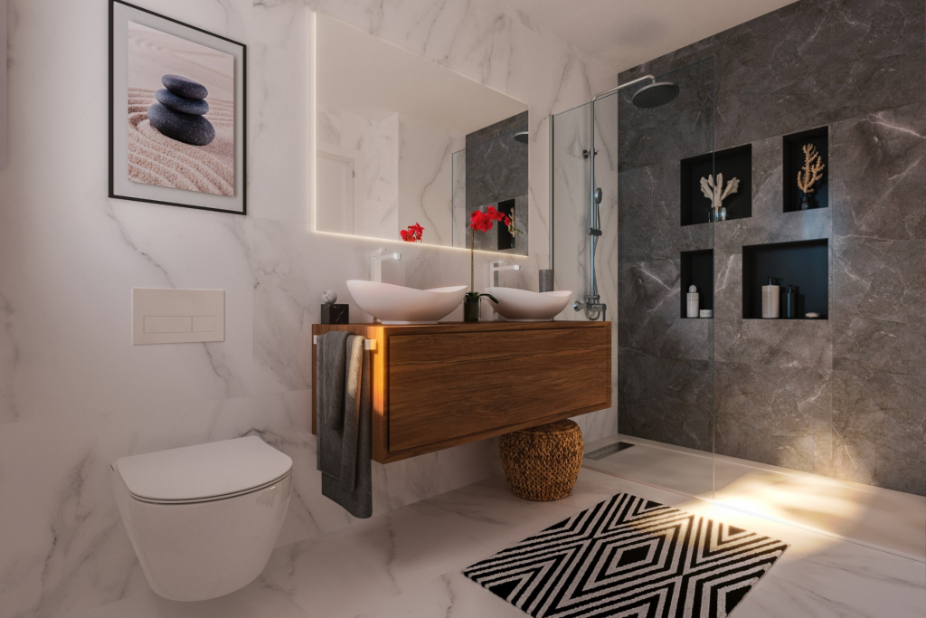 New-build semi-detached villa in Galapagar - bathroom