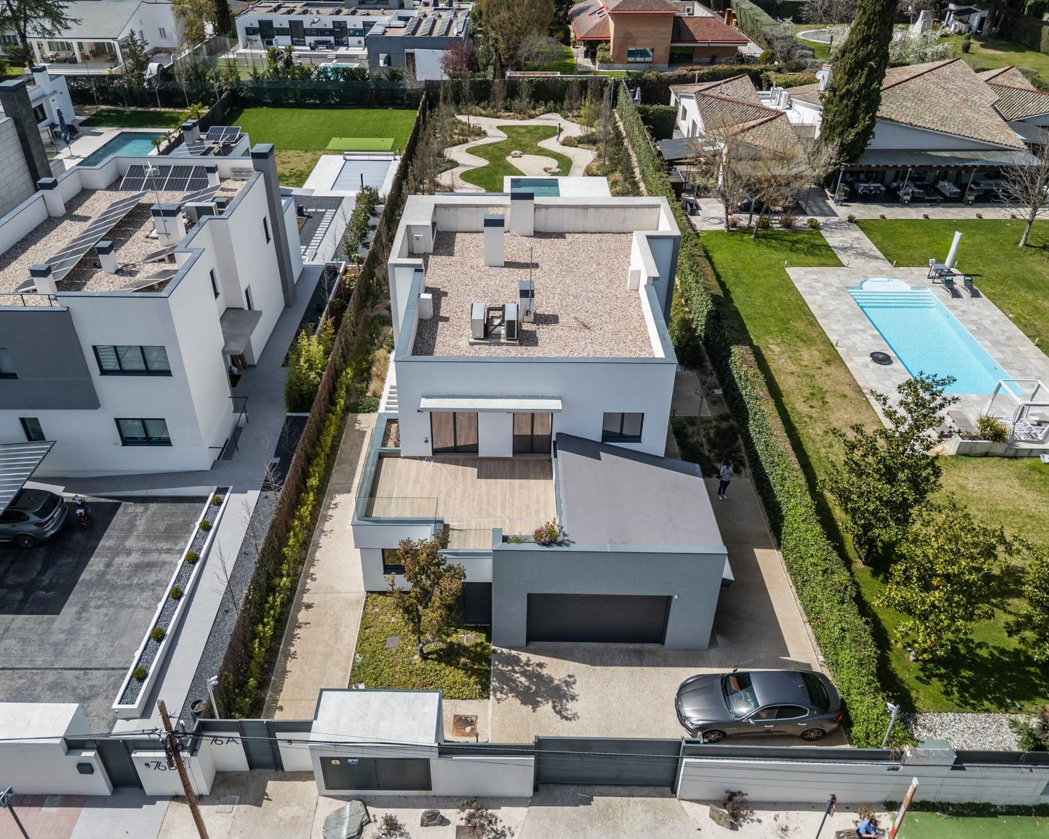 Chalet Independiente Villanueva de la Canada Vista Aerea