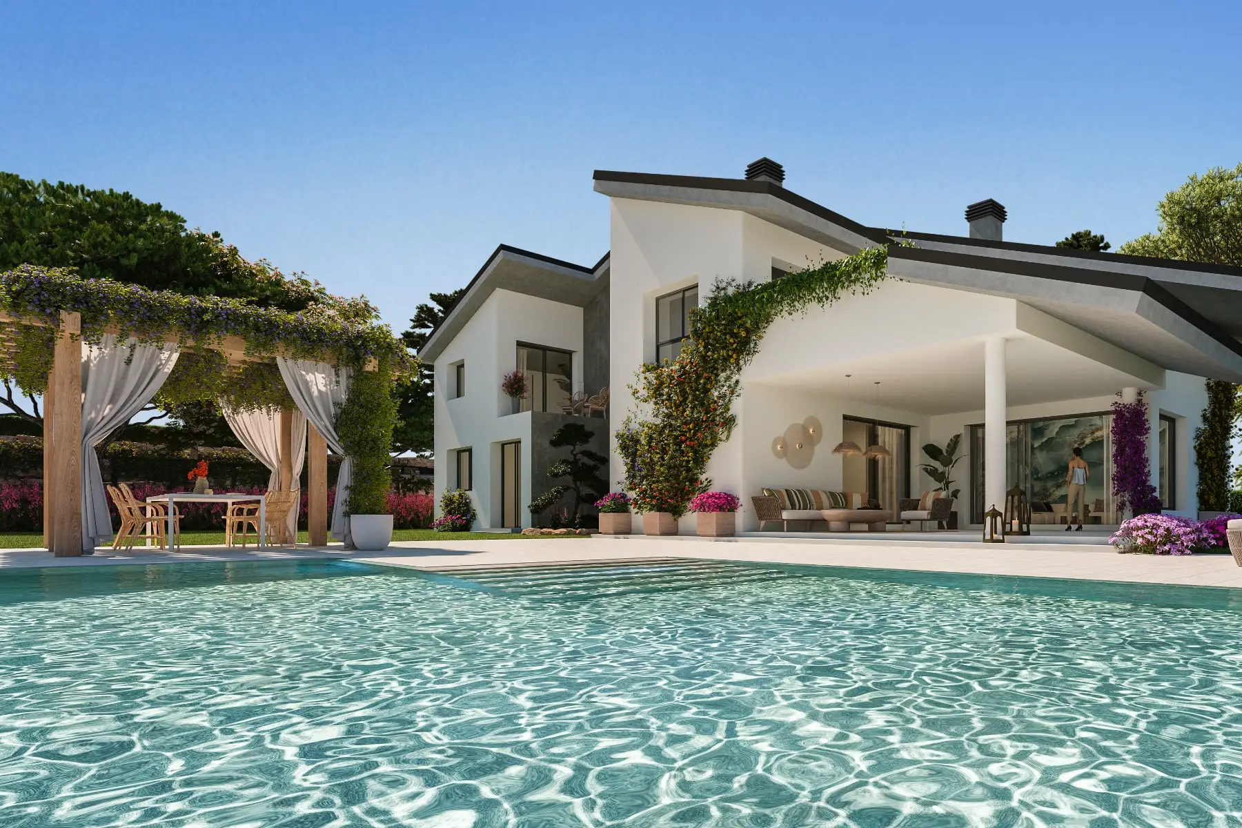 Chalet Pareado Galapagar Piscina