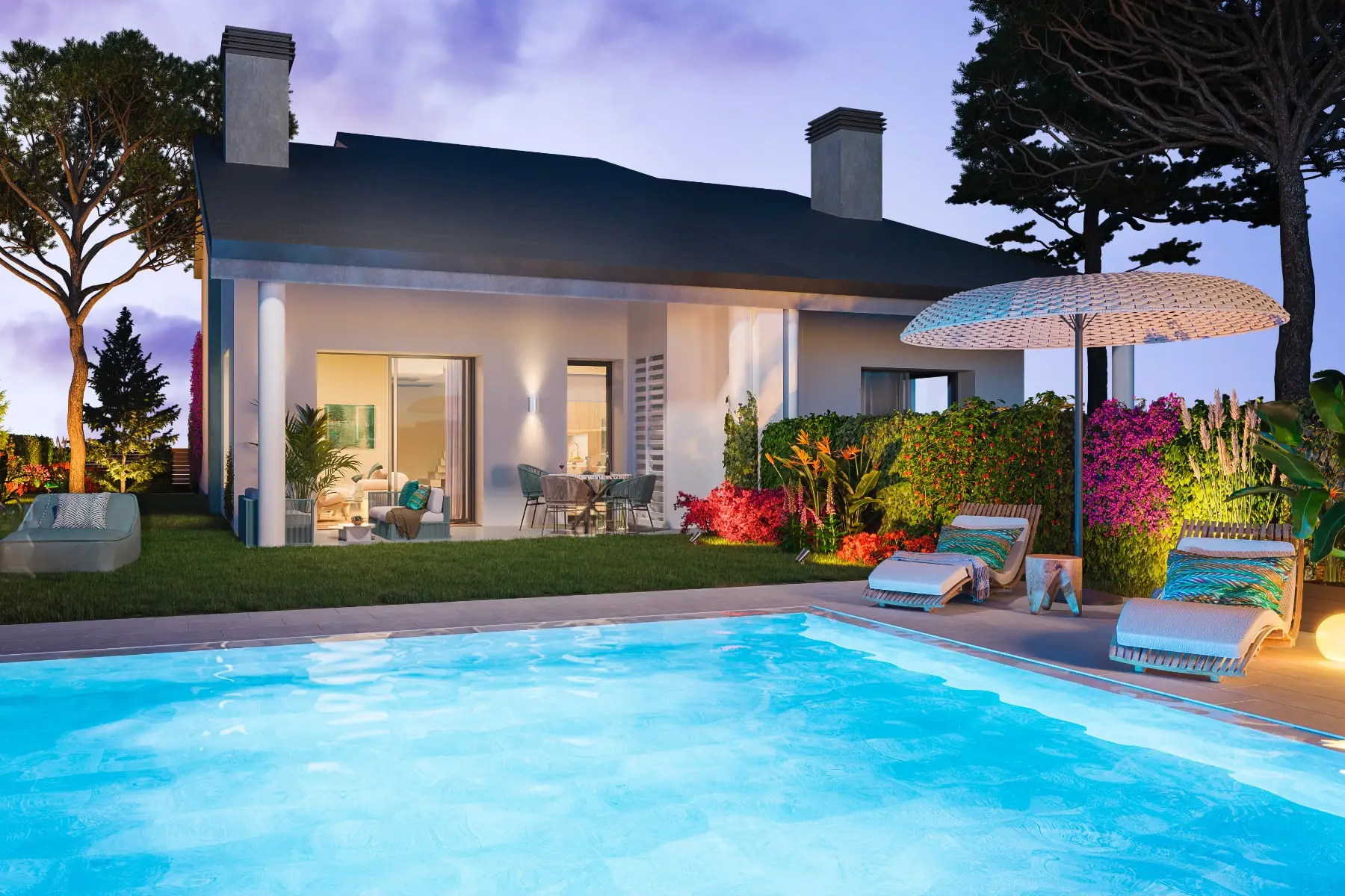 Chalet Pareado Galapagar Piscina