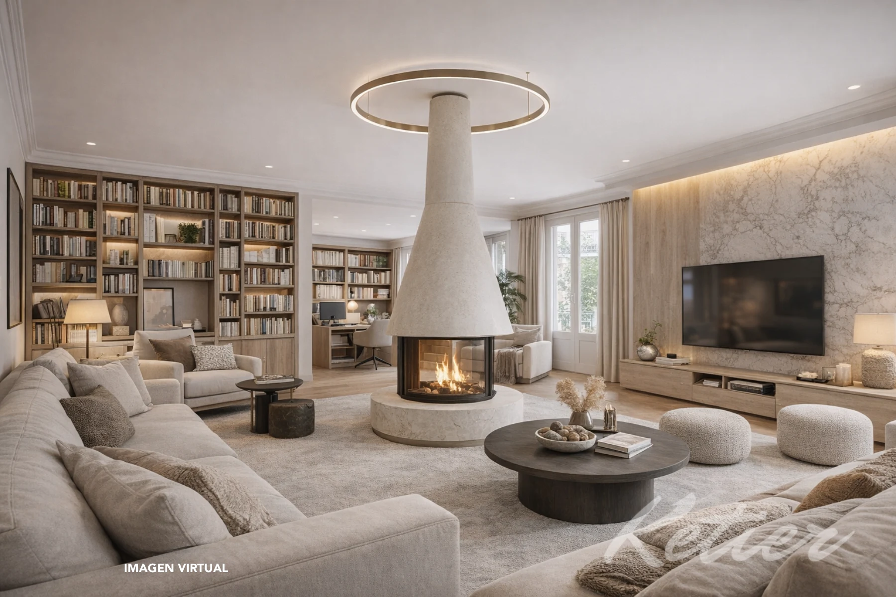 Malasana Piso Sala Estar Virtual