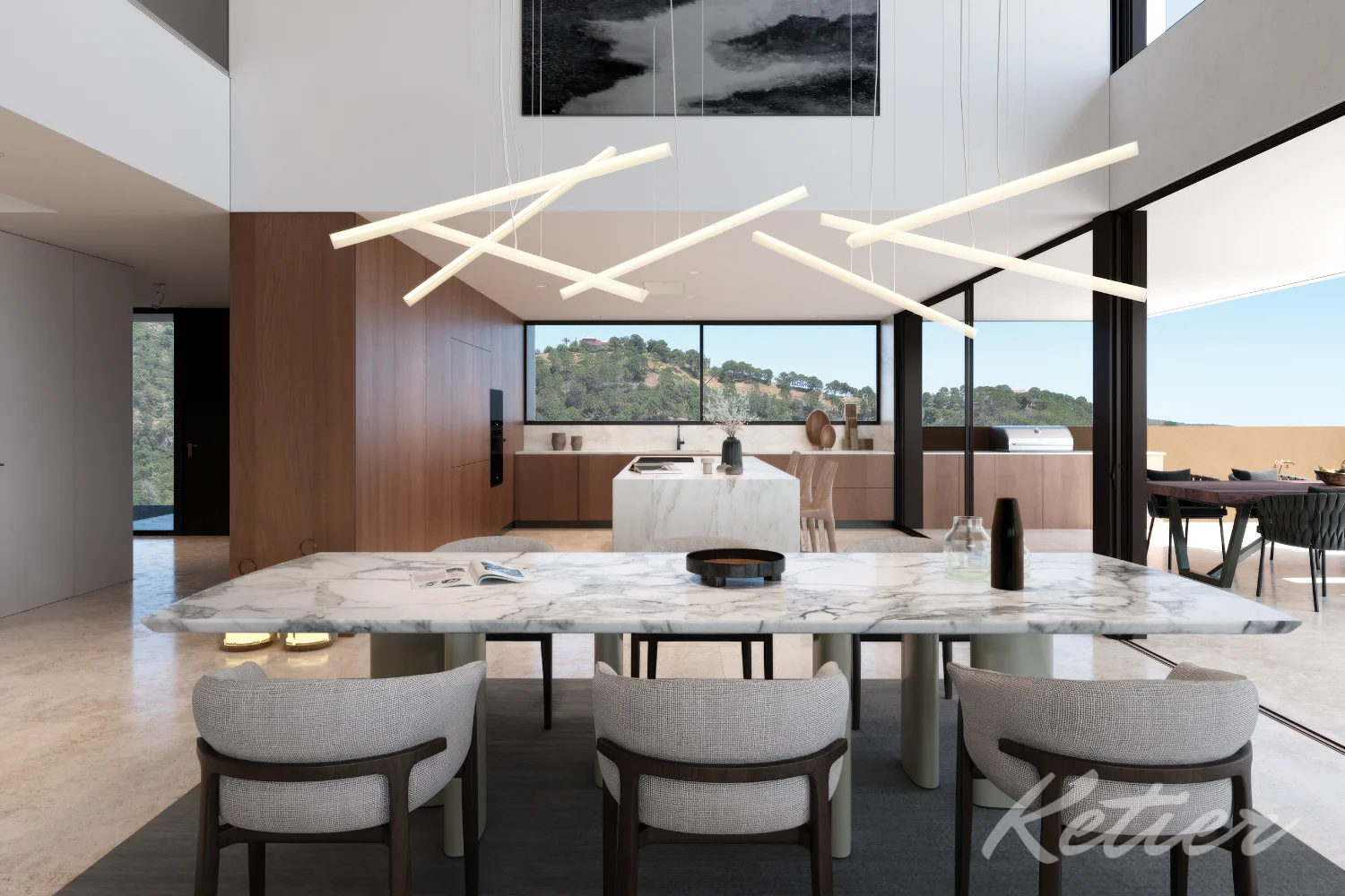 Villa Marbella Benhabis Salon Comedor