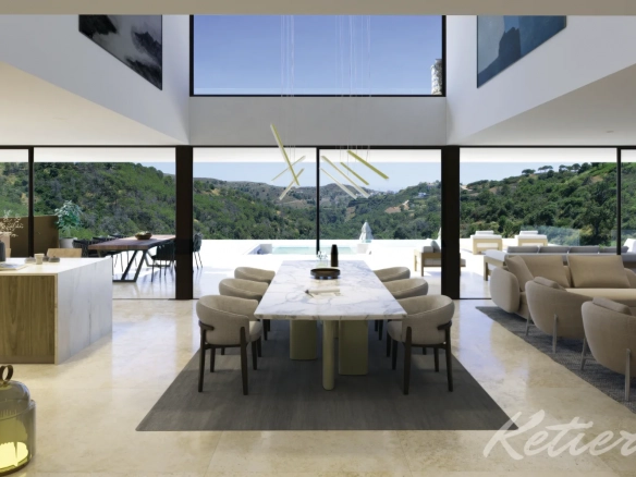 Villa Marbella Benhabis Salon Comedor