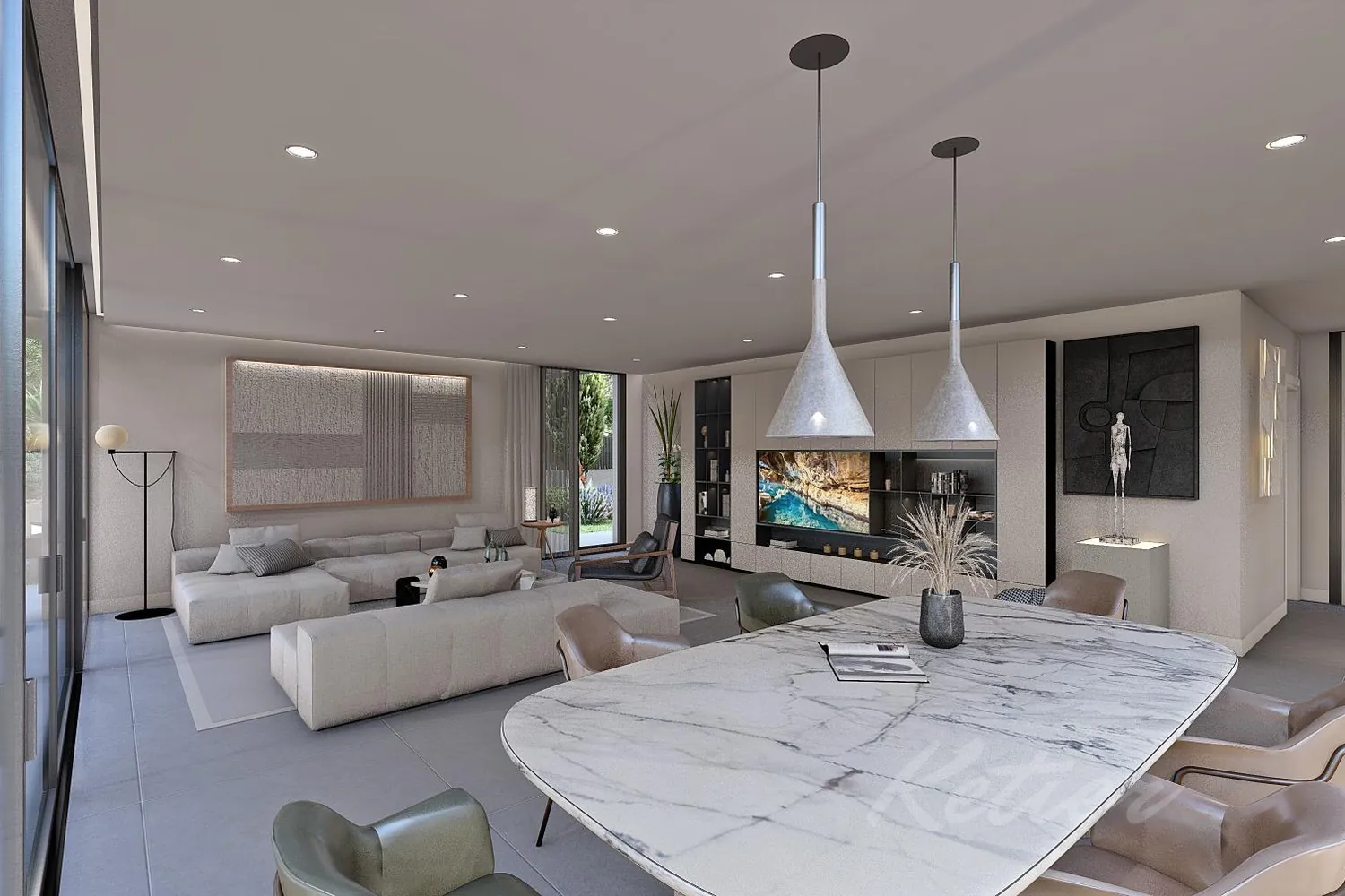 Designer detached villa with a pool in Las Rozas