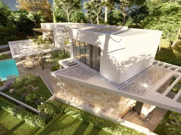 Designer detached villa with a pool in Las Rozas
