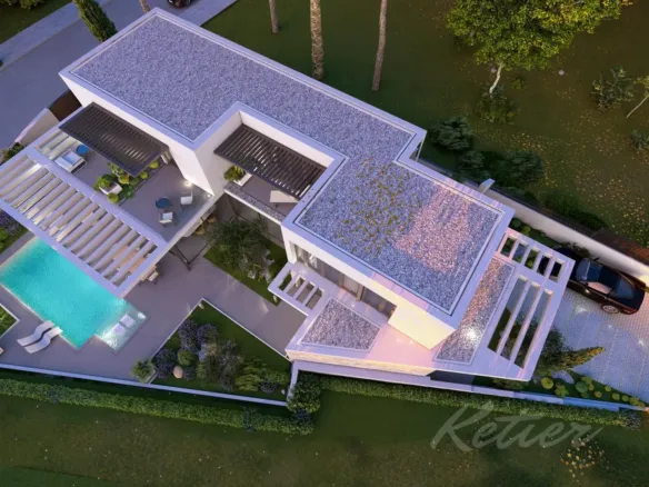 Designer detached villa with a pool in Las Rozas