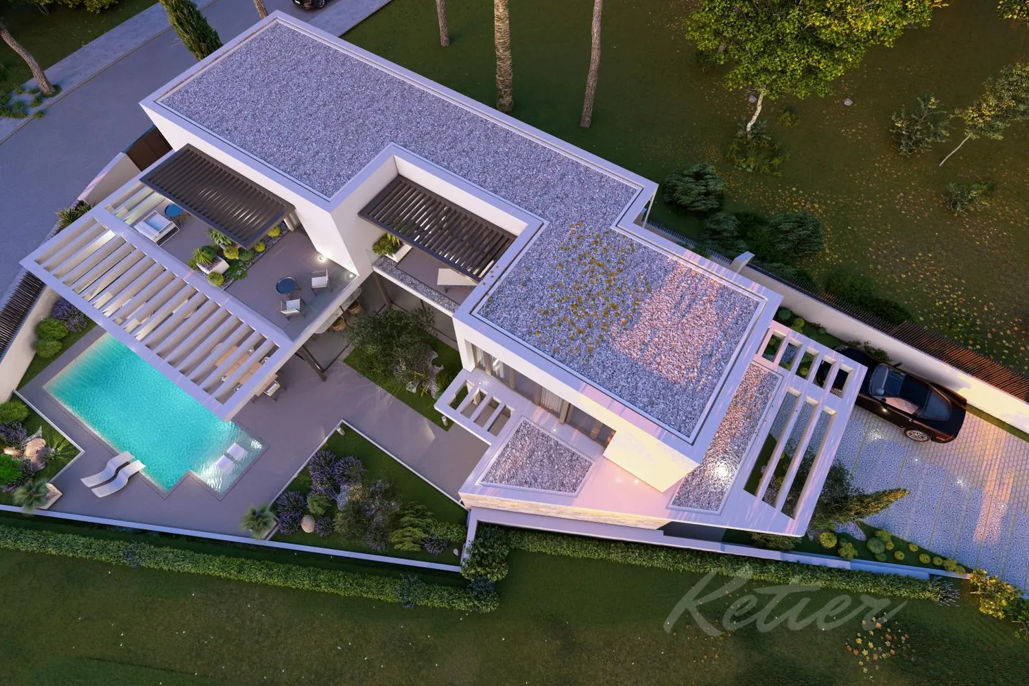 Designer detached villa with a pool in Las Rozas