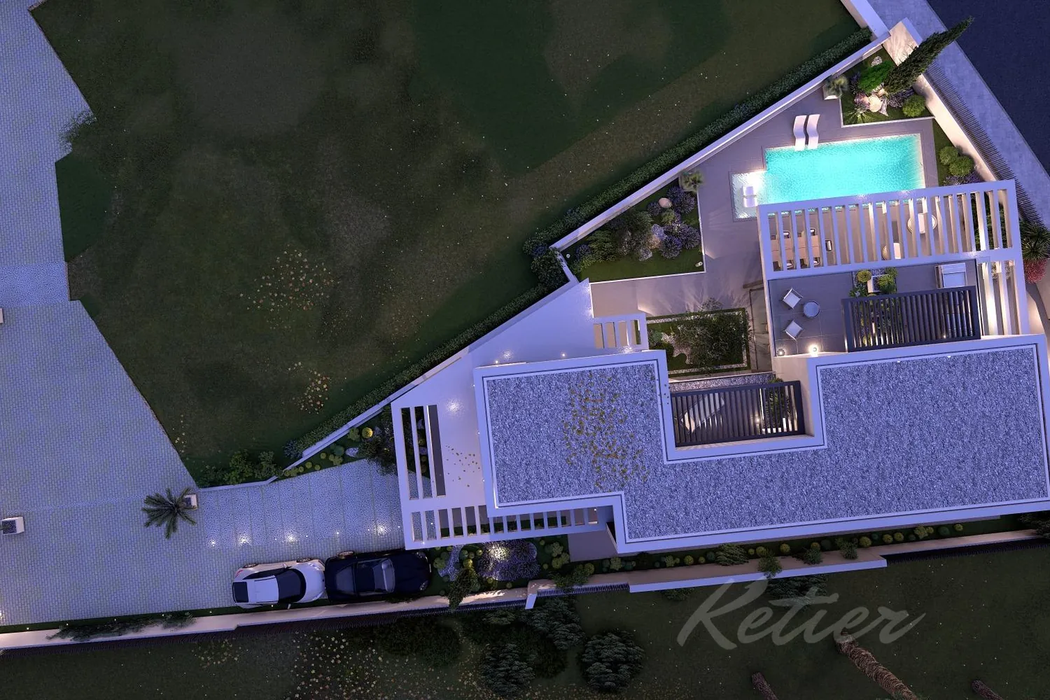 Designer detached villa with a pool in Las Rozas