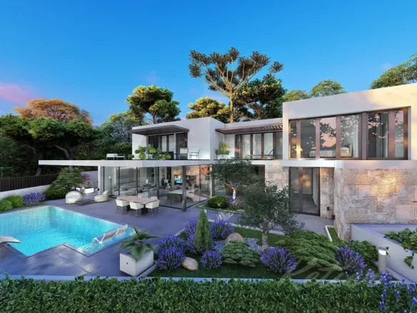 Designer detached villa with a pool in Las Rozas