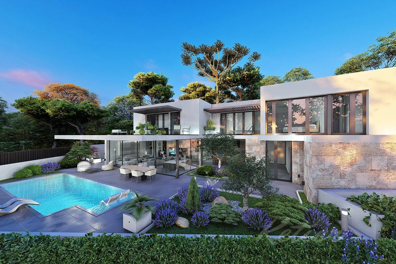 Designer detached villa with a pool in Las Rozas