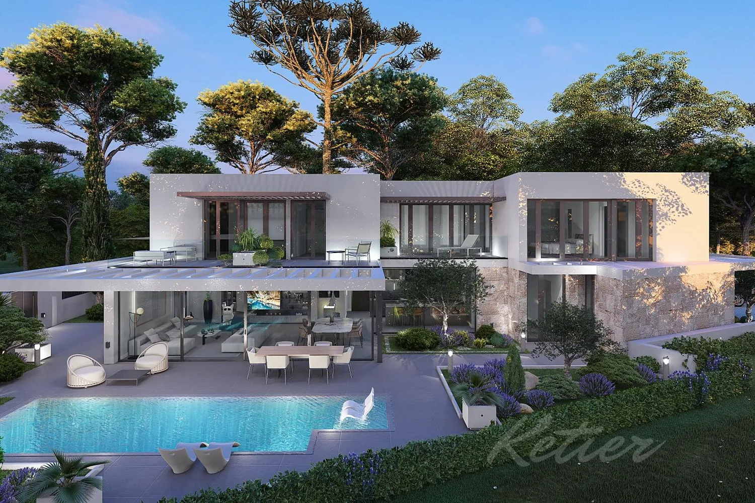 Designer detached villa with a pool in Las Rozas