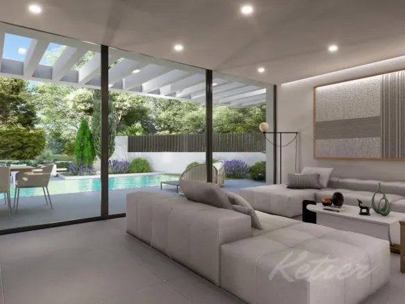 Designer detached villa with a pool in Las Rozas