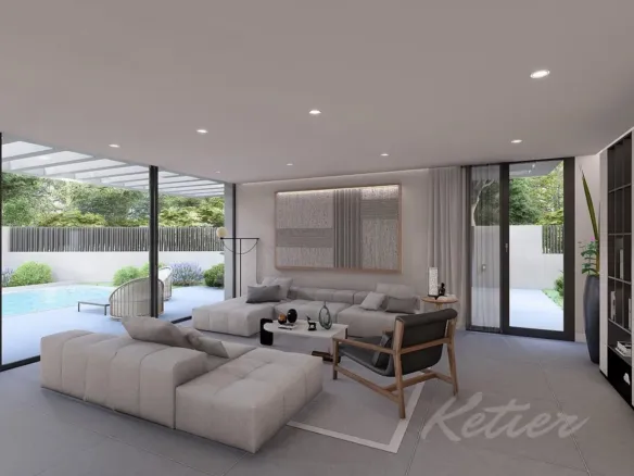 Designer detached villa with a pool in Las Rozas