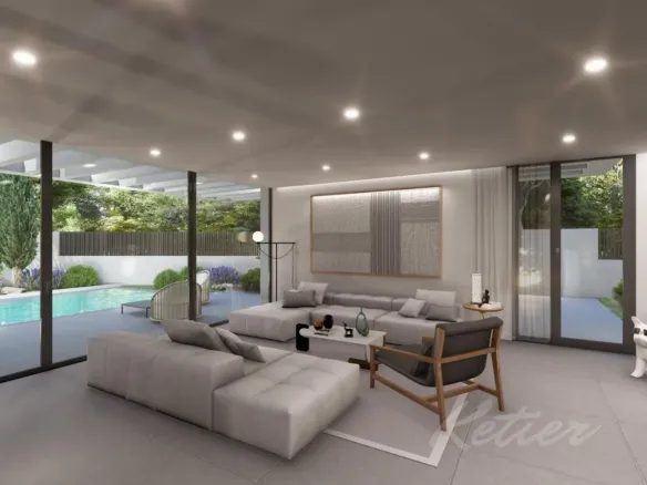 Designer detached villa with a pool in Las Rozas