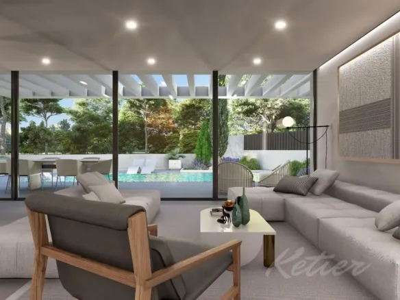 Designer detached villa with a pool in Las Rozas