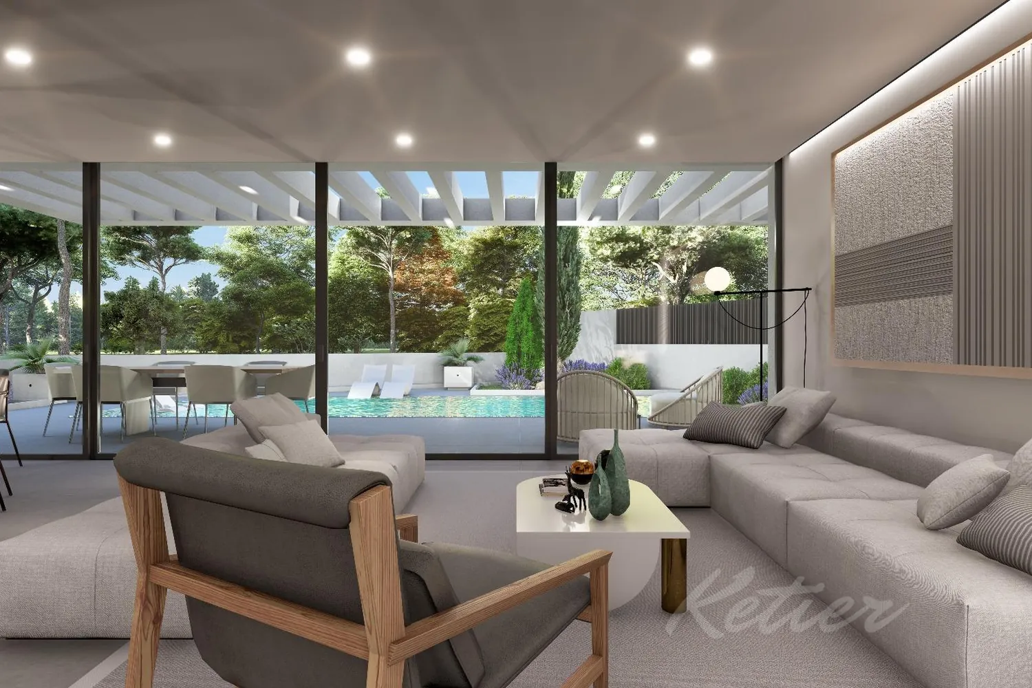 Designer detached villa with a pool in Las Rozas